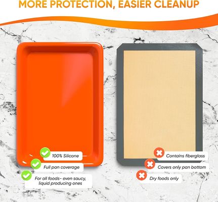 سعر جيد صينية فرن مستطيلة الشكل من السيليكون عديم الرائحة ، صينية خبز مربعة من السيليكون متعددة الألوان الانترنت