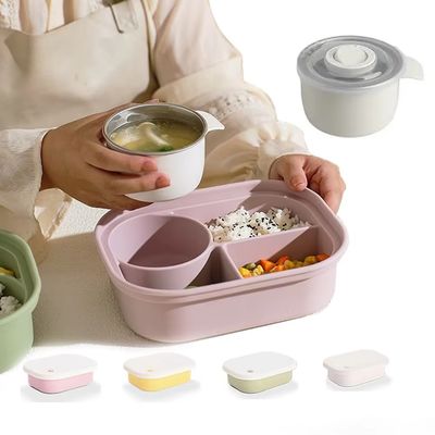 سعر جيد Premium Stainless Steel & Silicone Lunch Set For Kids And Families – 4-in-1 Combo With Bento Box, Bottle, Snack Cup, And Animal Cutlery Wholesale الانترنت
