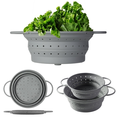 سيليكون قابلة للانضمام المثبّت مجموعة صفّاف الغذاء و 9 بوصات كأس خلط 2Pcs الفواكه والخضروات معكرونة صفّاف خالية من BPA