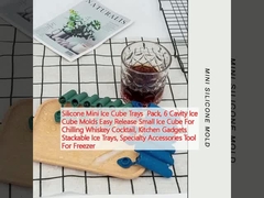 سليكون ميني مكعب الثلج عبوة، 6 تجويف مكعب الثلج القوالب سهلة الإفراج مكعب ثلج صغير لتبريد الكوكتيل ويسكي، أدوات المطبخ مكعبات الثلج، الملحقات المتخصصة أداة للتجميد
