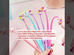قلم الفاخر التنفيذي. أداة كتابة مُغطاة بالذهب لتخفيف التوتر. صندوق هدايا مع حفرة. هدايا صحية وترقية للشركات. مطابقة ألوان مخصصة.