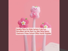 أقلام لعبة للاطفال، أقلام كرتونية لطيفة وممتعة، أقلام حبر جيل سوداء للأطفال الحفلات المفضلة في الفصول الدراسية الجوائز المكتب المدرسي الإمدادات المنزلية