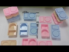 تحضير الوجبات أصبح سهلاً! حاويات الوجبات الخفيفة من السيليكون ثلاثية الحزم مع أغطية.