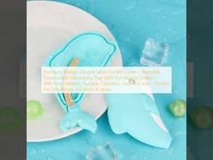 العفن السيليكوني المتميز من المانجو لمكعبات الجليد علبة الجليد السيليكونية ذات الجودة الغذائية القابلة لإعادة الاستخدام مع شكل المانجو الممتع خالية من BPA مرنة ودائمة ، خالية من الرائحة وسهلة التنظيف مثالية للشرب والكوكتيلات وغيرها